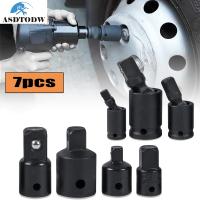 7-Pack U-Joint Impact Socket Adapter amp; Reducer Set - 1/4 Inch 3/8 Inch and 1/2 Inch Drive U-Joints - 2 Adapters - 2 Reducers