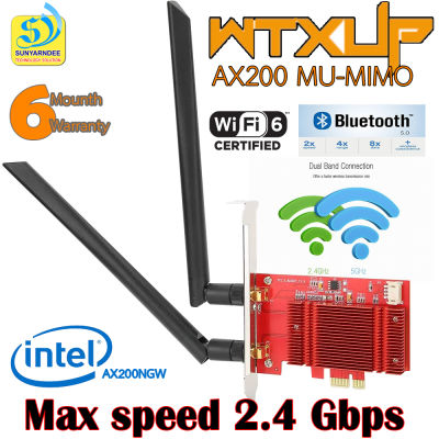WTXUP-AX200- WiFi 6 2.4Gbps /Bluetooth 5 PCI-E Adapter สำหรับ  PC