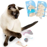 3pcs Pet Cat Toys Plush Simulation Mouse Toy Cat Scratch Bite Resistance Interactive Mouse Toy Playing Toy For Cat Kitten Toys