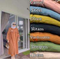 Hafeesyastore Kinan Midi Dres ผู้หญิงใหม่ล่าสุด2022 Kekinian Viral ขนาดที่มีจำหน่าย Jumbo Cod