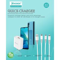 YOODEX A17 Model  QC3.0 24W technology supports various mobile devices fast charger หัวชาร์จ/ชุดชาร์จ สำหรับ