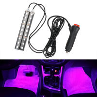 2pcs Auto Atmosphere Lamps Interior Decorative Lamp Lighter Adapter Car LED Dash Floor Foot Strip Light Car-Styling