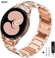 [Hot K] สายรัดเพชร20มม. สำหรับ Samsung Galaxy Watch 4/Classic/46Mm/42Mm/Active 2 S3เกียร์สายข้อมือโลหะ Huawei GT/2/GT2/3 Pro 22Mm