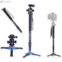 Cadiso A-222 165เซนติเมตรแบบพกพามืออาชีพ DSLR กล้อง Unipod ท่องเที่ยว Monopod และ M-1ฐานหัวบอลขาตั้งกล้องขนาดเล็กยืนสำหรับศัพท์ DV