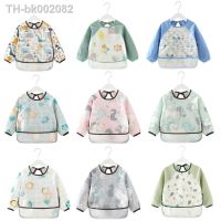 ◄ Child Apron Smock Baby Aprons Bibs Waterproof Long Sleeve Cute Car Fruit Boys Girls Bibs Kids Feeding Bib with Pocket Dinosaur