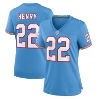 2023 New Fashion version NFL Tennessee Titans Football Jersey No. 22 Henry Game Uniform Womens