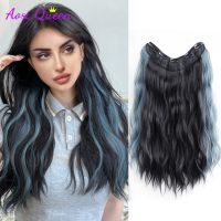 Synthetic Culry brown black Clip Hair Extensions Wig Fake False Piece Hairpin Accessories Hairpiece Wom