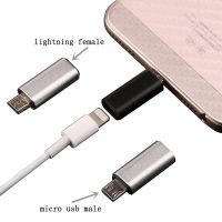 8Pin Lightning Female To Micro USB Male Adapter Converter For Android Phone Charging Connector For Samsung Xiaomi