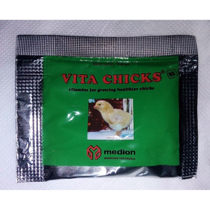 Vitamin untuk anak ayam / ayam dewasa merek Vita Chicks / Vitachick kemasan 5 gram (harga per 1 pcs) | Lazada Indonesia