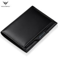 ZZOOI WILLIAMPOLO 2019 Small Wallets For Men Genuine Leather Credit Card Holder Cash Pocket Driving License Ultra Slim Purse Cowhide