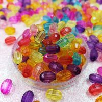 100pcsbag Clear Colorful Acrylic Beads FlowerOvalSquareRoundCandy Loose Spacer Beads For DIY celet Necklace Jewelry Making