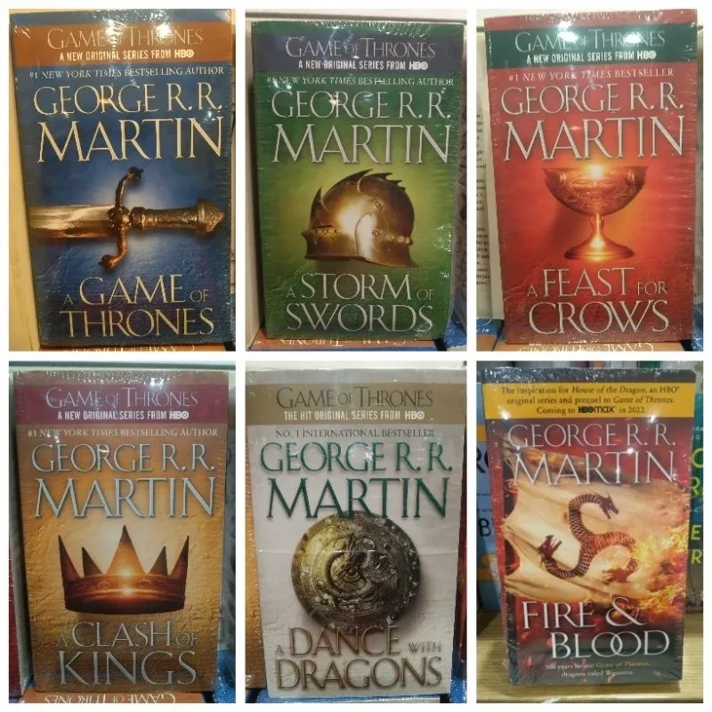 Lot Of 5 - Game Of Thrones Series Books, Paperback (1-5) George R.R. Martin