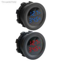 ✇❈  Car Modified voltage test meter temperature Voltmeter Digital Display Panel Display Voltage Monitoring Meter for Motorcycle