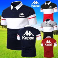 ใหม่มาถึงแฟชั่นฤดูร้อน Kappa กีฬาบุรุษกีฬา Casual Polos T เสื้อ Streetwear T เสื้อ Lapel Collar Slim Fit ผ้าฝ้ายแขนสั้นเสื้อธุรกิจ T เสื้อ