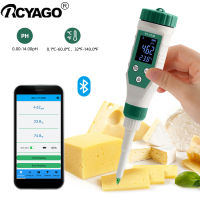 RCYAGO 6 In 1บลูทูธสมาร์ท PH Meter น้ำดิน PH Tester แป้ง ATC PH Anzalyzer สำหรับแป้ง,เนื้อ,ผลไม้,น้ำ,ดิน,เครื่องสำอาง,ความแม่นยำสูง