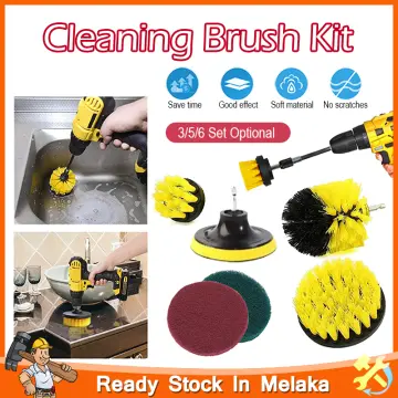 Power Set Cleaning Cleaning 6PCS Kit Bathroom Brush Kitchen Pad