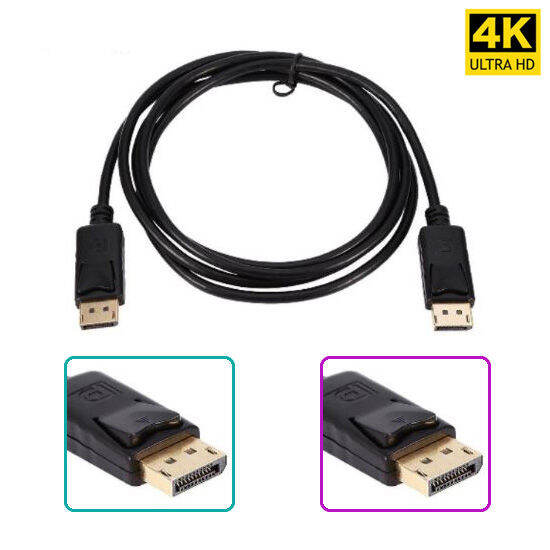 สาย-displayport-to-displayport-ผู้-ผู้-ส่งสัญญานเสียงและภาพ-ระดับ-4k-ความยาว-1-8-3-0-4-5-เมตร-หัวทองสายดำ