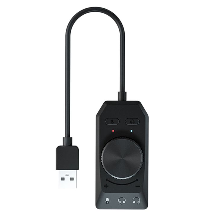 USB Sound Card 7.1 Channel 3.5mm Audio Interface USB2.0 Microphone