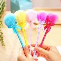 SHEDE Kawaii Bowknot 4pcs Korea Stationery Accessories Writing Pen Cute Gift Creative Ball-point Pen Ballpoint Pen Hairball Ballpoint Pen