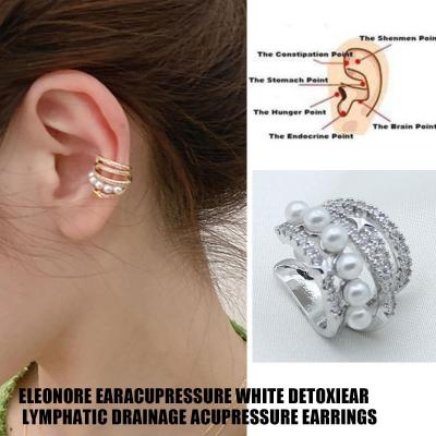 Zircon High-end All-match Copper Ear Clip Earacupressure Lymphatic Drainage Ear Clip