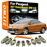 Zitwo 12pcs สำหรับ Peugeot 307 hatchback SW CC Saloon 2001 2002 2003 2003 2004 2005 2006 2007 2008 LED ภายในโดมแผนที่ Light Kit