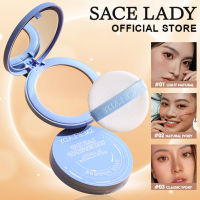 Erya Shop SACE แป้งฝุ่นแป้งรองพื้นอัดแข็งผิวด้านควบคุมความมันสำหรับผู้หญิงผ้าลื่นเรียบเนียนแต่งหน้าเครื่องสำอางเนื้อด้านธรรมชาติ