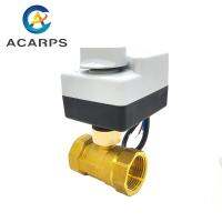 1 Brass Electric Ball Valve Three-Wire Two-Control Two-Way Electric Actuator Internal Thread With Manual Switch AC220V