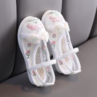 CODxdrrf5157 ✵❧Hanfu girls embroidered shoes ethnic baby princess shoes old Beijing childrens cloth shoes student costume show shoes汉服女童绣花鞋民族风宝宝公主鞋老北京儿童布鞋学生古装表演出鞋 恶魔家女装店8.30