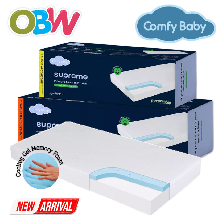Comfy Baby Cooling Purotex Supreme Mattress Baby Cot Mattress (60 x