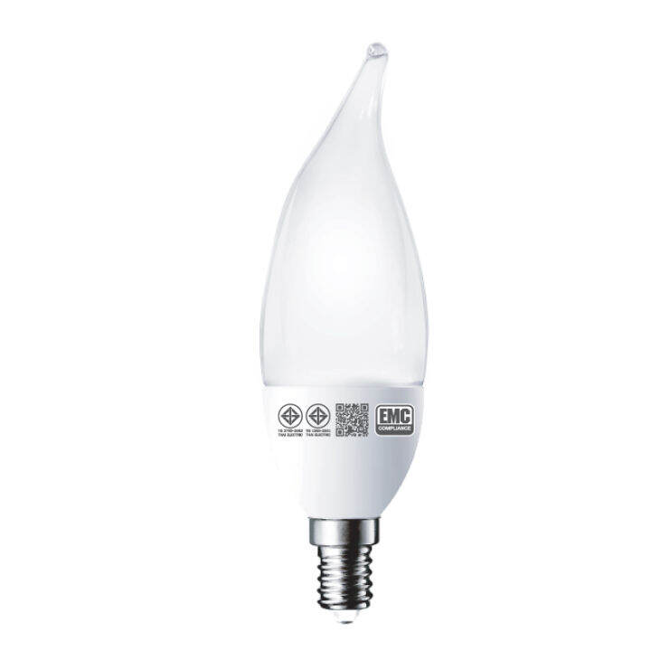 hi-tek-eco-series-หลอดจำปา-led-4w-ทรงเปลวเทียน-กระจกฝ้า-แสงนวล
