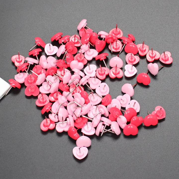 Color photo wall love painted round head plastic big head nails by