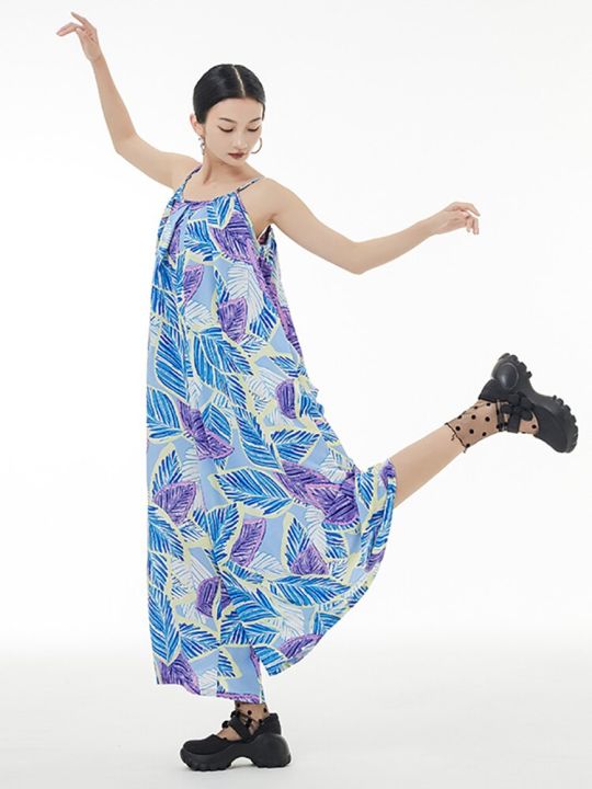 xitao-jumpsuit-loose-casual-women-print-wide-leg-jumpsuit