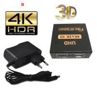 อะแดปเตอร์กล่องกระจายสัญญาณ HD UHD แบบ1 In 2 1X2ตัวสลับสัญญาณ4K X 2K 30Hz HD สำหรับ DTS Dolby 3D 1080P 4K จอภาพ HDTV ดีวีดี