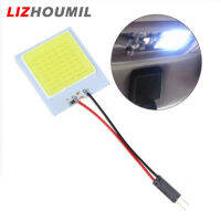 LIZHOUMIL ไฟเก๋งเหล็กเบารถยนต์พร้อมเทปกาวในตัว48ชิ้น COB SMD Led 12V 5W 7000K โคมไฟ450lm โดมแผงหลอดไฟ T10