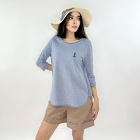 PORTLAND เสื้อยืดแขน 3 ส่วน (สีกรมท่า) / Sleeve Tee (Navy)