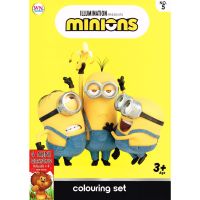 phc8 ชุดระบายสี สีน้ำ สีโปสเตอร์ อย่างดี สีฝุ่น สีเทียน สีชอ Set.Minions (A4) No.5 +สีเทียน