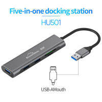 Bluefendless Usb ฮับ C Usb3.1ชนิด C ถึง5พอร์ต Usb3.0ความเร็วสูงรองรับ5Gbps สำหรับ Macbook Pro Type C Hub