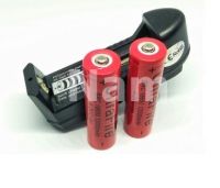 UltraFire ถ่านชาร์จ Li-ion 18650 4.2V 12000mAh (2 ก้อน) + แท่นชาร์จ 1 ช่อง (1 อัน)