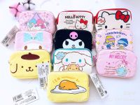 Sanrio Kawaii Baru Cinnamoroll Pompom Purin Gudetama Kuromi My Melody Bintang Kembar Kecil Dompet Kanvas Kucing Kucing