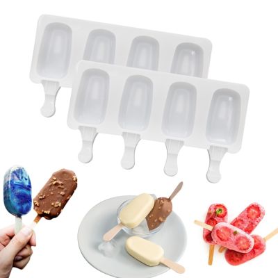3/4 Silicone Mold Ice Cream Mold Chocolate Popsicle Molds DIY Dessert Lce Cube Maker Reusable Molds Ice Tray Kitchen Accessories