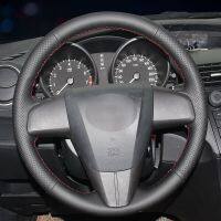 Black Artificial Leather Car Steering Wheel Cover for Mazda 3 Mazda CX7 2011-2013