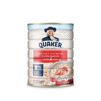 เควกเกอร์ ข้าวโอ๊ตปรุงสำเร็จ กระป๋อง 400 กรัม Quaker instant Oatmeal