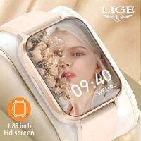 LIGE ใหม่ 1.83 นิ้วผู้หญิง Smart Watch Health Monitor เครื่องวัดอุณหภูมิสร้อยข้อมือผู้หญิง Bluetooth Call Lady Smartwatch สําหรับ Android ios