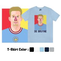 เสื้อยืดคอกลม เสื้อยืดลายนักฟุตบอล K. De Bruyne S-5XL