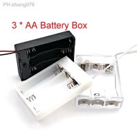 3 x Battery Holder Storage with Switch Cover for 4.5V Batteries Transparent