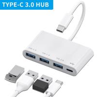 RYRA ฮับ USB พอร์ต2.0 4 In 1ความเร็วสูงฮับ USB-C 4พอร์ต USB 3.0 + USB 2.0 + Type-C Extender USB Multi-รางช่องยูเอสบี Feona