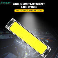 Aitemay ไฟเก๋งติดในรถ12V-24V,54/87/108SMD COB ไฟสำหรับอ่านรถยนต์โดมแผงแสงไฟ LED หลอดไฟไฟรถบรรทุกแบบมีกาวในตัวกันน้ำ