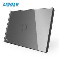 Manufacturer, Livolo Wall Switch 1 gang 110~220V Crystal Glass Panel,AUUS Standard Touch Screen Control Wall Light