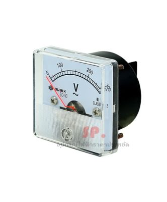 โวลต์มิเตอร์แบบอนาล็อก (Volt Meter) 50x50mm QUBIX