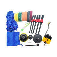 26Pcs Car Detailing Brush Set Air Vents Rim Cleaning Wheel Brush Clean Tools For Dust Removal Accessories